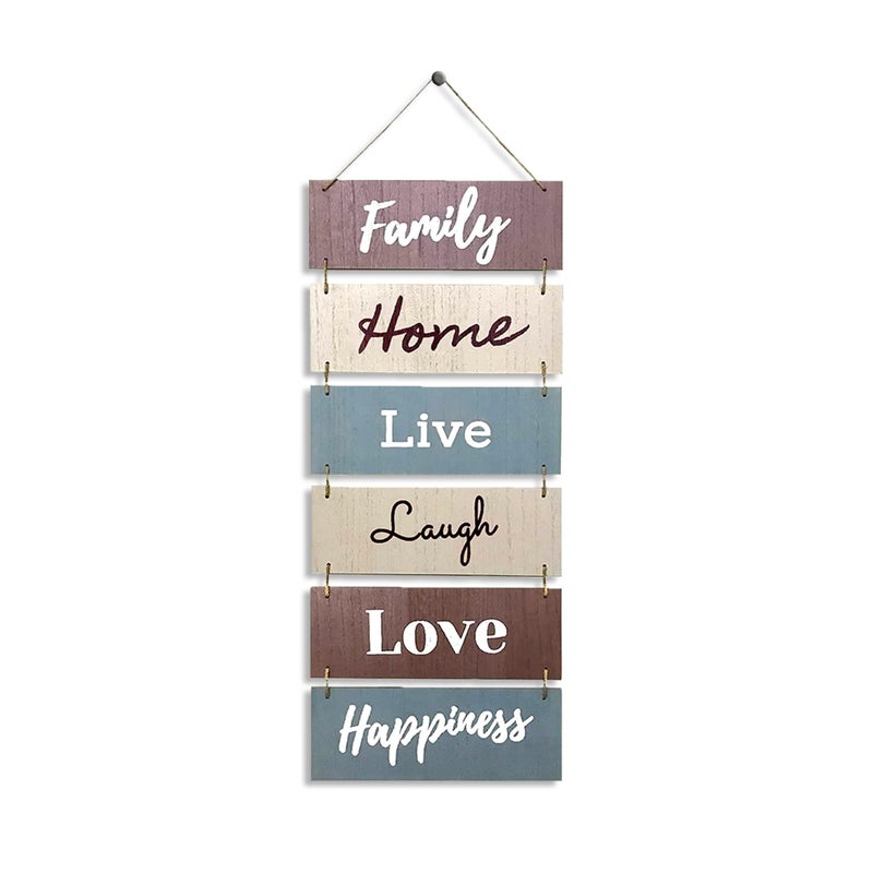 EcoRise Hanging Wall Decor Sign - Welcome Vertical Wall Art Decorations, Rustic Home Accessories for Living Room, Bedroom, Family, Dining, and Kitchen, Outdoor Signs for House, Live, Laugh, Love Plaques - Image 1